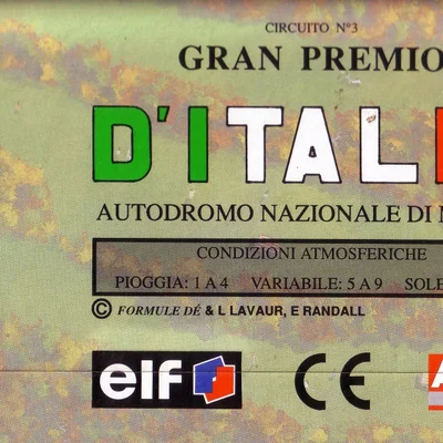 Formule Dé Circuit № 3: GRAN PREMIO D'ITALIA – Autodromo Nazionale Monza