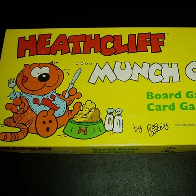 Heathcliff .... Munch Out Board Game Card Game