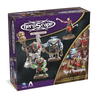 Heroscape: Crimson Widow and Dreadnoughts of Caraway Cavern Army Expansion