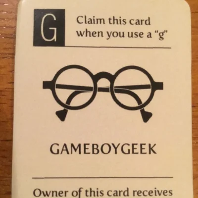Letter Tycoon: Game Boy Geek Promo Card
