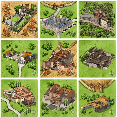 Monasteries in Spain (fan expansion for Carcassonne)