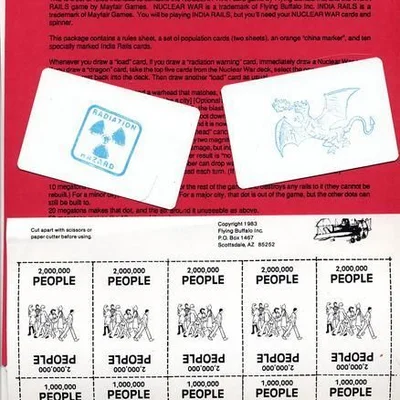 Nuclear War Bonus Pack #2: Expansion to India Rails and Nuclear War