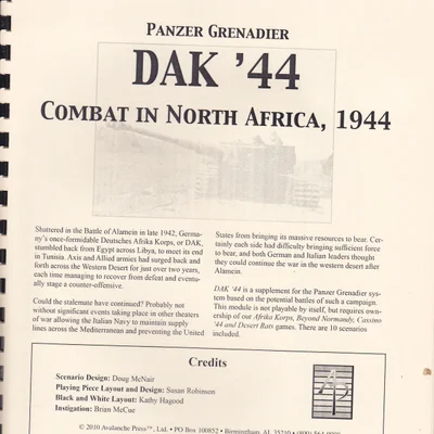 Panzer Grenadier: DAK '44
