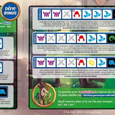 Par Odin: Défis bonus