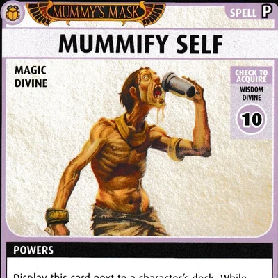 Pathfinder Adventure Card Game: Mummy's Mask – "Mummify Self" Promo Card