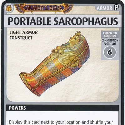 Pathfinder Adventure Card Game: Mummy's Mask – "Portable Sarcophagus" Promo Card