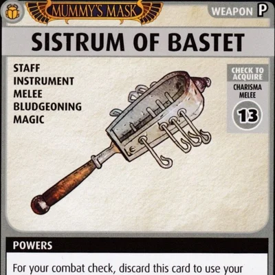 Pathfinder Adventure Card Game: Mummy's Mask – "Sistrum of Bastet" Promo Card