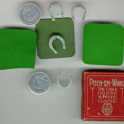 Pitch-em-Winks The Table Horse Shoe Game