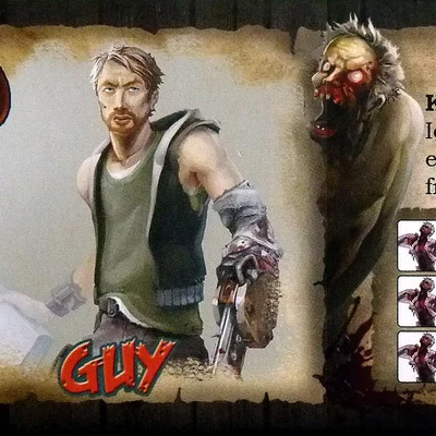 Run, Fight, or Die!: Guy Promo Character Board