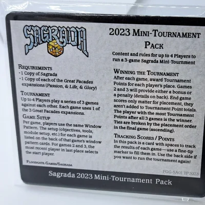 Sagrada: 2023 Mini-Tournament Pack