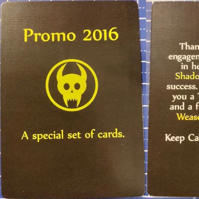 Shadows of Malice: Promo 2016 Card Set