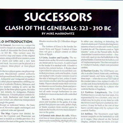 Successors: Clash of the Generals 323 - 310 BC