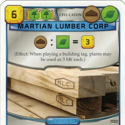 Terraforming Mars: Martian Lumber Corp Promo Card