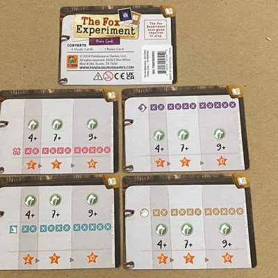 The Fox Experiment: Study Promo Cards