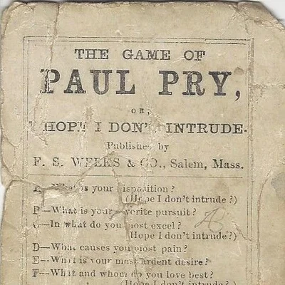 The Game of Paul Pry