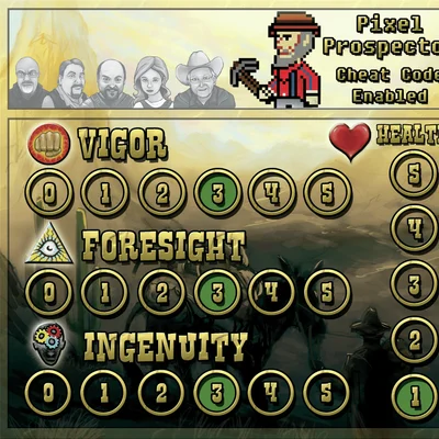 The Lost Dutchman: Pixel Prospector Player Board