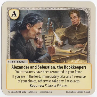 The Rivals for Catan: Alexander and Sebastian, the Bookkeepers