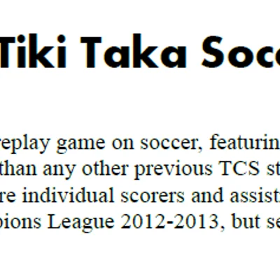 Tiki Taka Soccer