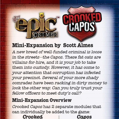 Tiny Epic Crimes: Crooked Capos Mini Expansion