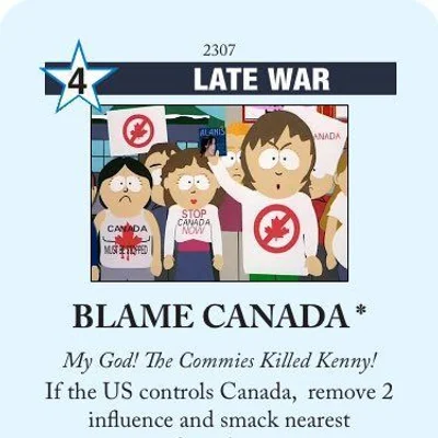 Twilight Struggle: Blame Canada Promo Card