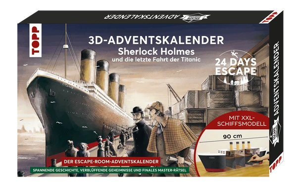 Cover image of 24 Days Escape: 3D-Adventskalender – Sherlock Holmes und die letzte Fahrt der Titanic board game