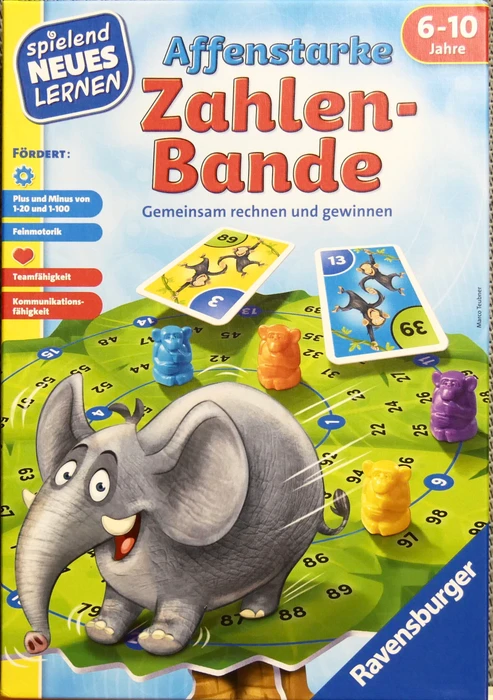 Cover image of Affenstarke Zahlenbande board game