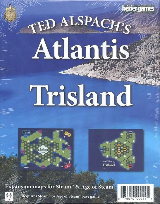 Cover image of Age of Steam Expansion: Atlantis & Trisland board game
