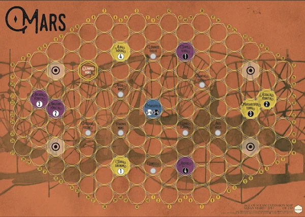 Cover image of Age of Steam Expansion: Mars – Global Surveyor board game