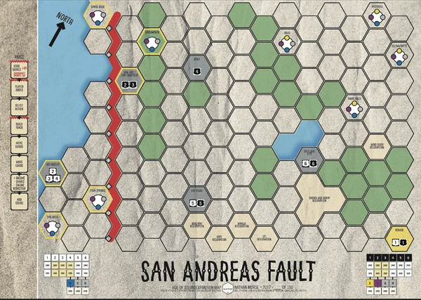 Cover image of Age of Steam Expansion: San Andreas Fault board game