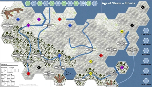 Cover image of Age of Steam Expansion: Siberia board game