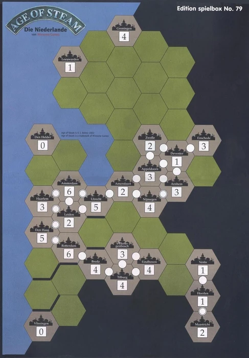 Cover image of Age of Steam Expansion: The Netherlands board game