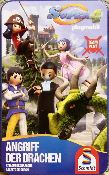 Cover image of Angriff der Drachen: Playmobil Super 4 board game