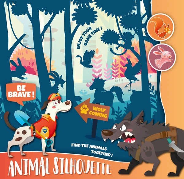 Cover image of Animal Silhouette board game