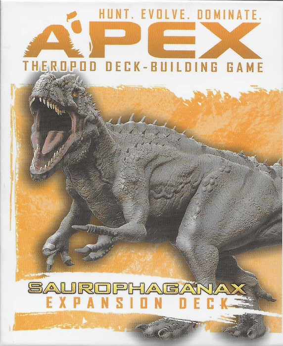 Cover image of Apex Theropod Deck-Building Game: Saurophaganax Expansion Deck board game