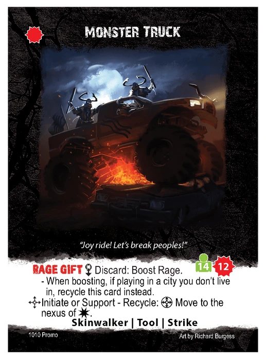 Cover image of Apocrypha Adventure Card Game: Monster Truck Promo Card board game