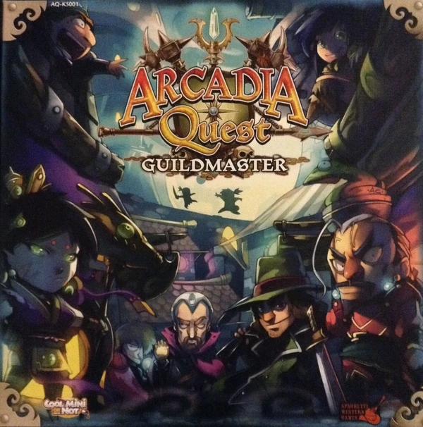 Cover image of Arcadia Quest: Guildmaster Kickstarter Heroes board game