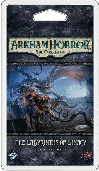 Cover image of Arkham Horror: The Card Game – The Labyrinths of Lunacy: Scenario Pack board game