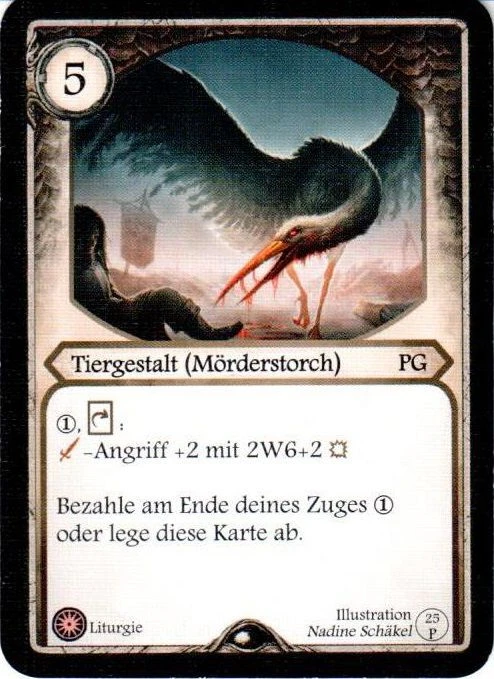 Cover image of Aventuria: Promokarte "Tiergestalt (Mörderstorch)" board game