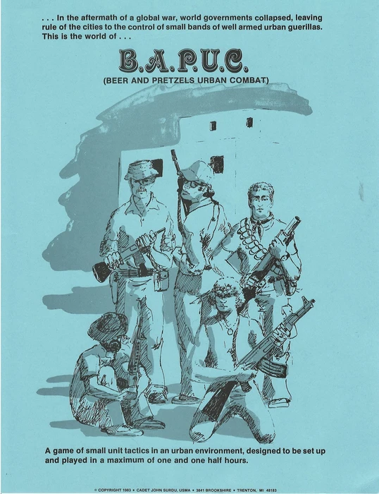 Cover image of B.A.P.U.C. (Beer and Pretzels Urban Combat) board game