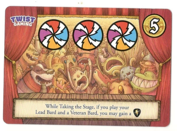 Cover image of Battle of the Bards: TWIST Gaming promo card board game