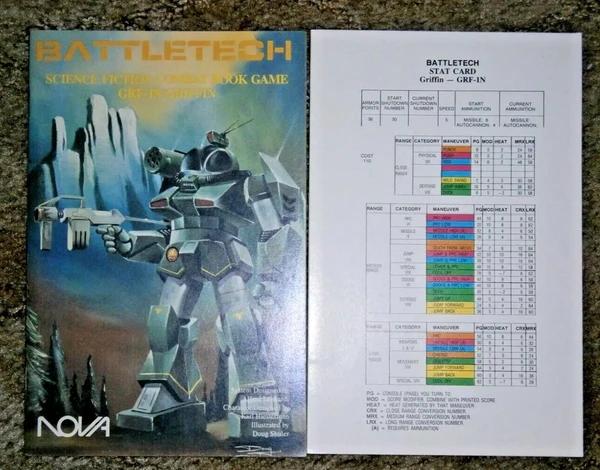 Cover image of BattleTech Science Fiction Combat Book Game: GRF-1N Griffin board game