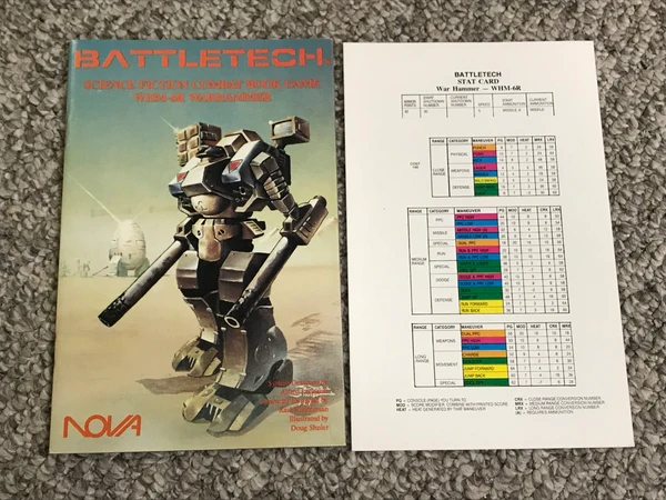 Cover image of BattleTech Science Fiction Combat Book Game: WHM-6R Warhammer board game