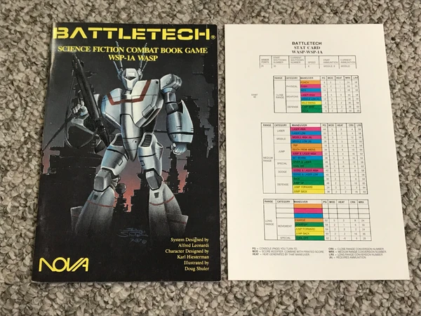 Cover image of BattleTech Science Fiction Combat Book Game: WSP-1A Wasp board game