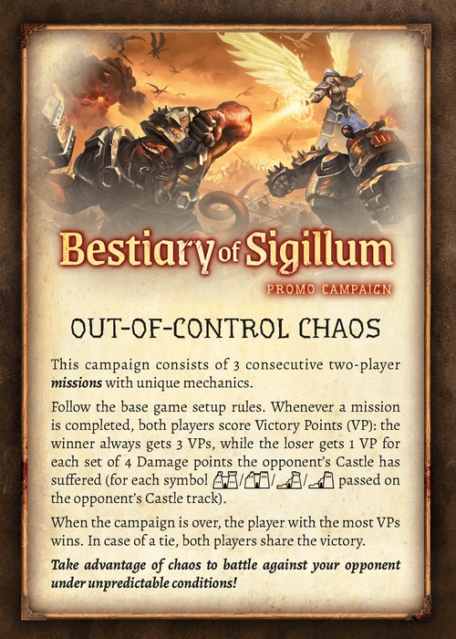 Cover image of Bestiary of Sigillum: Collector's Edition – Out-of-Control Chaos Promo Campaign board game