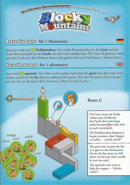 Cover image of Blocky Mountains: A Little Game Adventure – Save the Goose board game