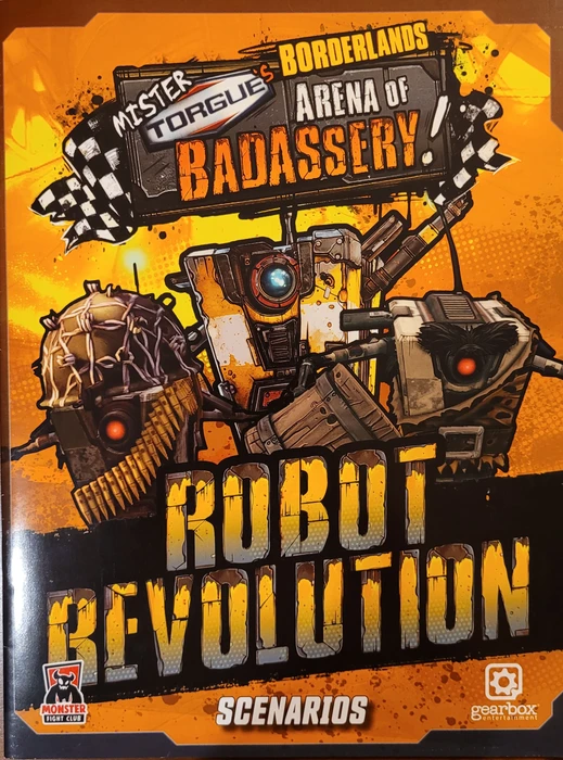 Cover image of Borderlands: Mister Torgue's Arena of Badassery – Robot Revolution board game