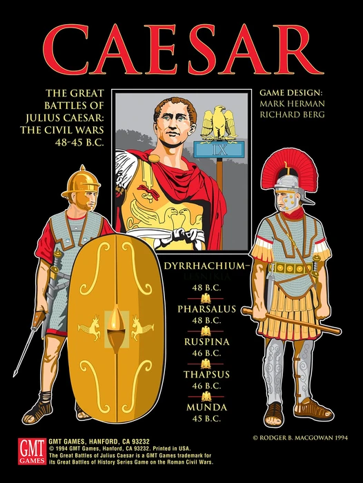 Cover image of CAESAR: The Great Battles of Julius Caesar – The Civil Wars 48-45 B.C. board game