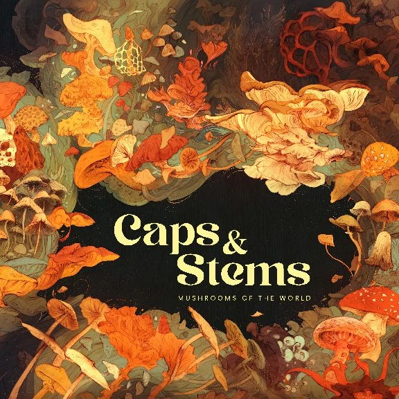 Cover image of Caps & Stems: Mushrooms of the World board game