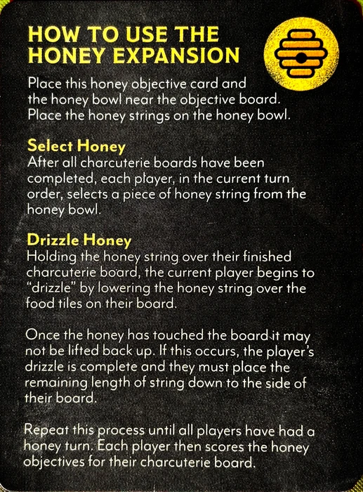 Cover image of Charcuterie: Honey Expansion board game