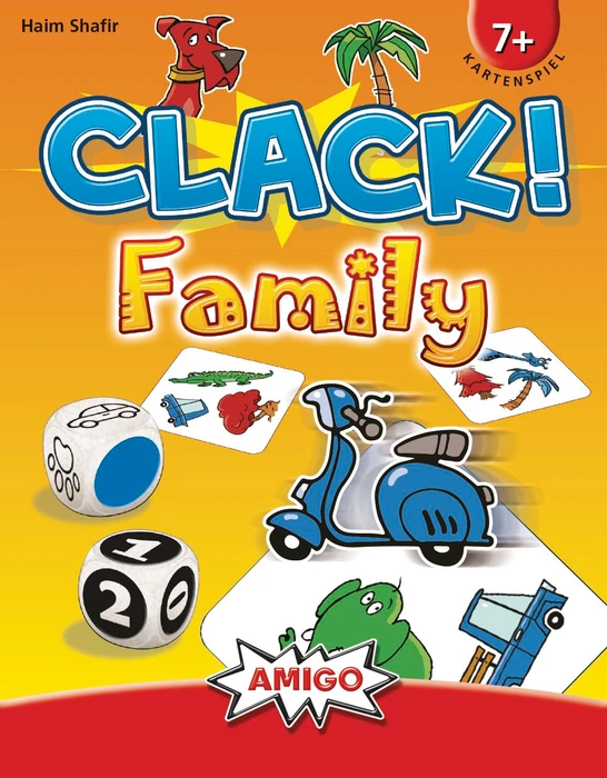 Cover image of CLACK! Family board game